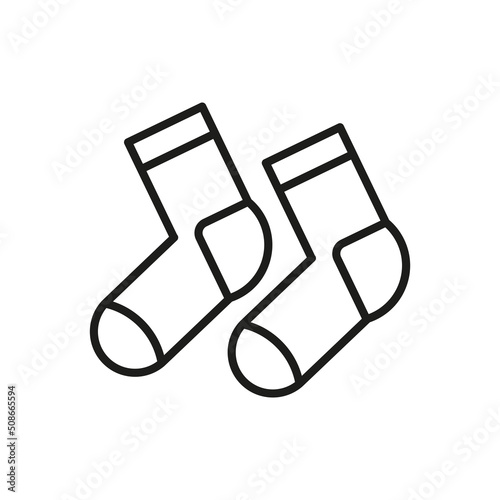 The socks icon. Linear image. Simple flat vector illustration on a white background
