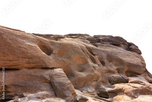 rock stone part on white background isolate