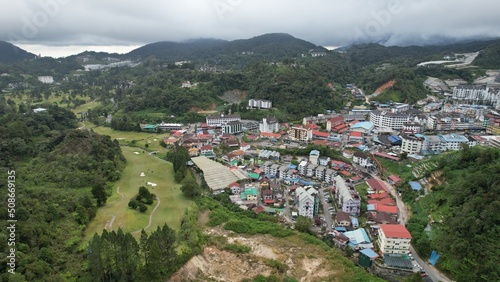 General Landscape View of the Brinchang District Within the Cameron Highlands Area of Malaysia