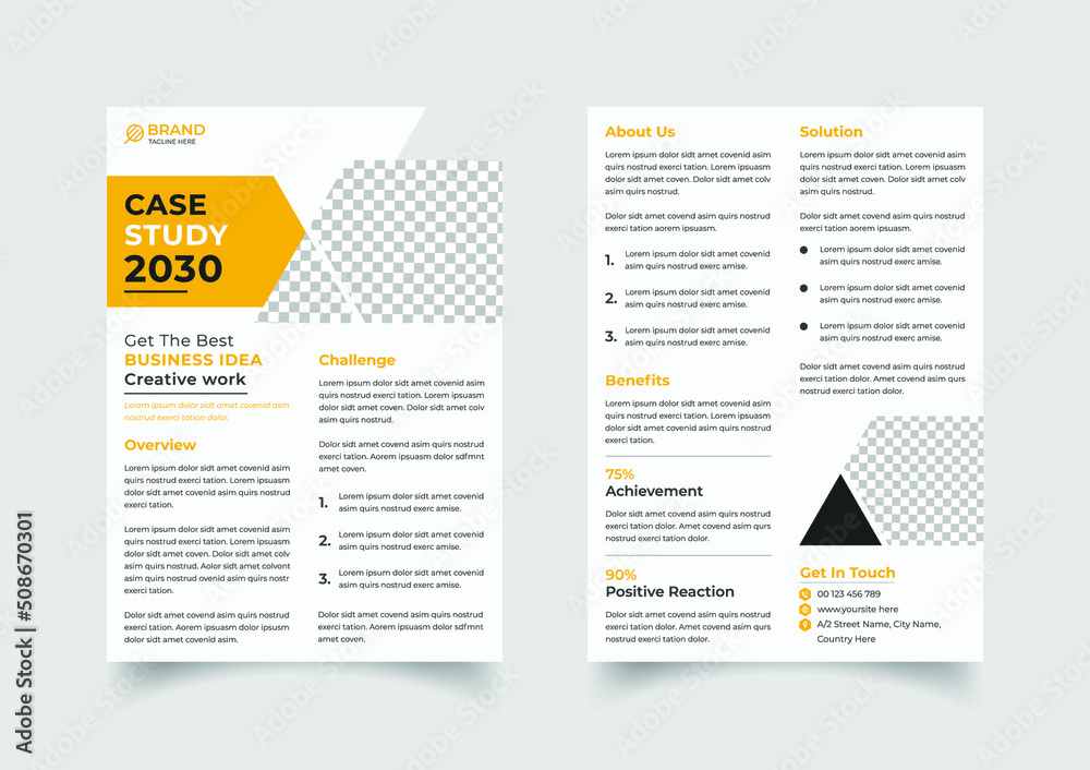 Creative case study flyer template Creative case study flyer template