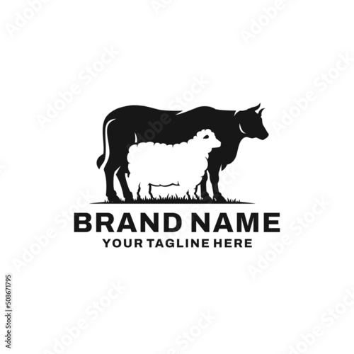 Farm animal logo vector