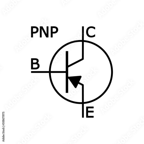 transistor pnp schematic symbol vector photo