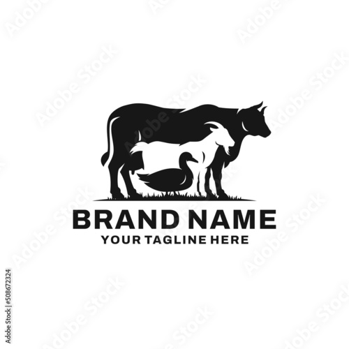 Farm animal logo vector