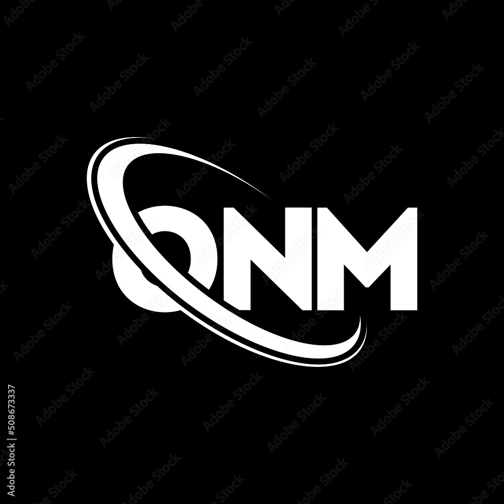 ONM logo. ONM letter. ONM letter logo design. Initials ONM logo linked