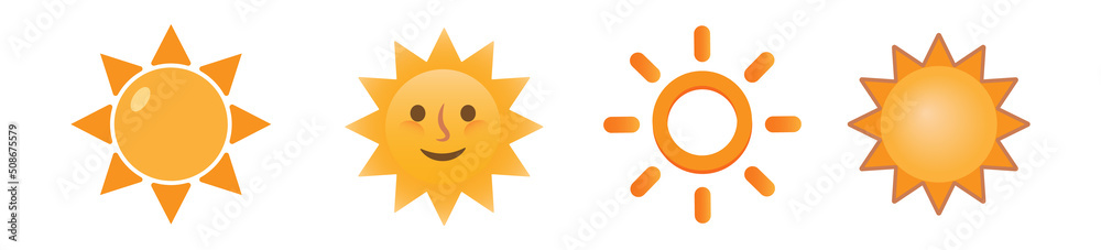 Sunshine emoji.Sun symbol.Emoji sun icon.Sun cloud icon.Sun weather sign.Sun with clouds and rain