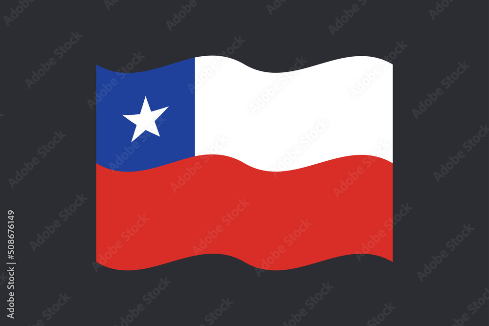 Naklejka premium Flag of chile vector design. Chilean national symbol.