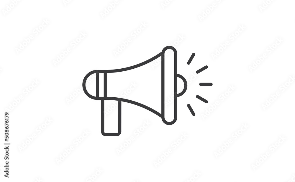 Megaphone icon. Loudspeaker vector illustration. Loud message promotion offer symbol. Megaphone icon. Loudspeaker vector illustration. Loud message promotion offer symbol.
