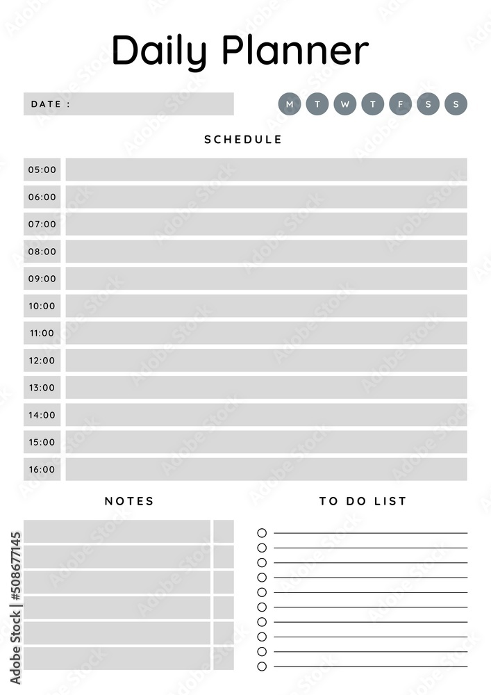 Printable Daily Planner Sheet