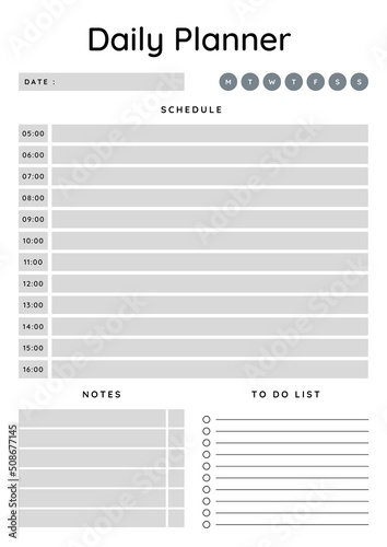 Printable Daily Planner Sheet