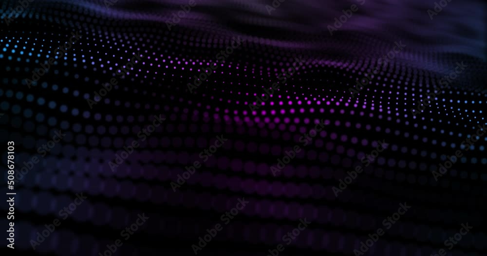 Animation of moving spots on black background