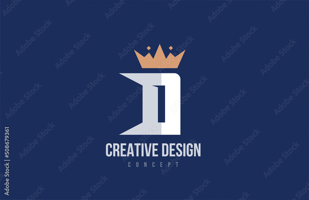 king crown D alphabet letter logo icon design. Creative template for business and company king crown D alphabet letter logo icon design. Creative template for business and company