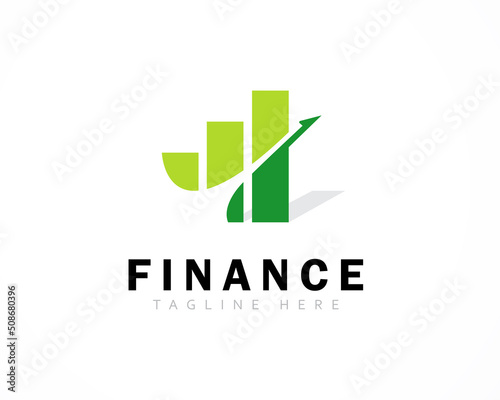 finance logo creative design concept growth business diagram market symbol design creative