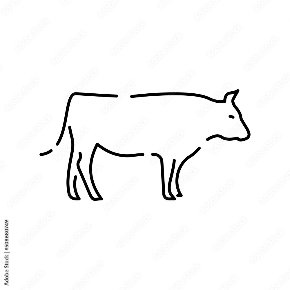 Agriculture and farming line icons, harvest, cattle, combine-harvester, barn. Farm animals cow. Global farming in village Agriculture and farming line icons, harvest, cattle, combine-harvester, barn. Farm animals cow. Global farming in village
