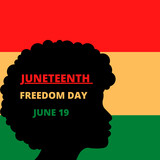 Juneteenth 19th june (red, yellow and green)