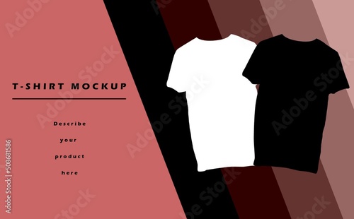 T-shirt Mockup for Tshirt designers. Empty White and black tshirts with a space for designs. Tshirt design. Mockups