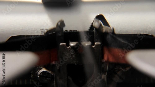 Detalle macro de una máquina de escribir