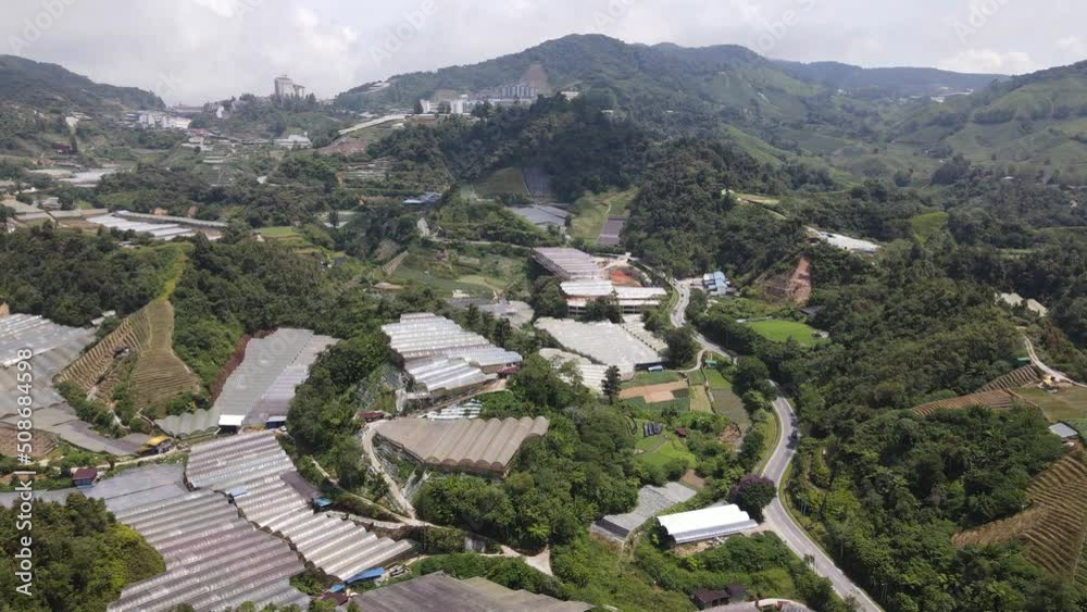 General Landscape View of the Brinchang District Within the Cameron Highlands Area of Malaysia General Landscape View of the Brinchang District Within the Cameron Highlands Area of Malaysia