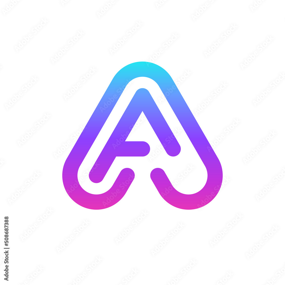 Creative letter AF monogram logo design Creative letter AF monogram logo design