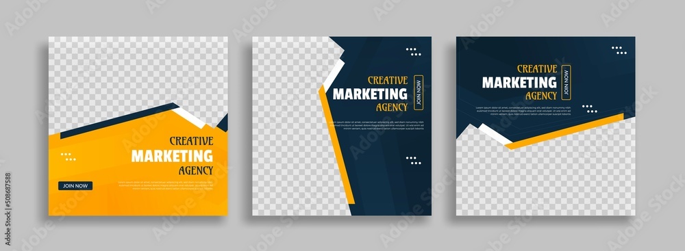 Creative business sosial media post template vector
