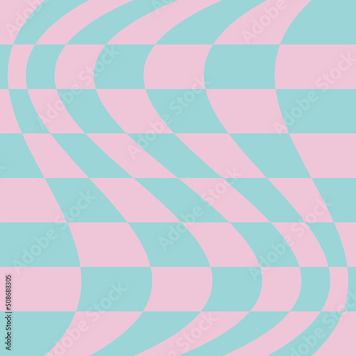 1970 Wavy Swirl Seamless Pattern in Orange and Pink Colors. Seventies Style, Groovy Background
