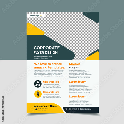 Corporate Business Flyer Layout vector design (ID: 508688531)