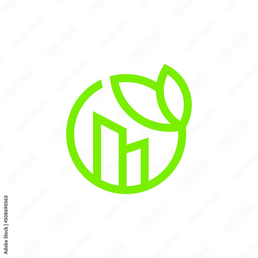Leaf Building Logo Design Leaf Building Logo Design