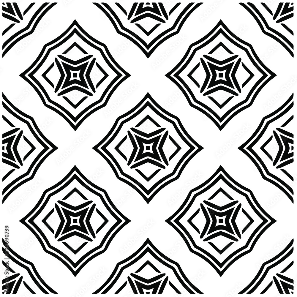 Fototapeta premium Abstract background with black and white pattern. Unique geometric vector swatch. Perfect for site backdrop, wrapping paper, wallpaper, textile and surface design.