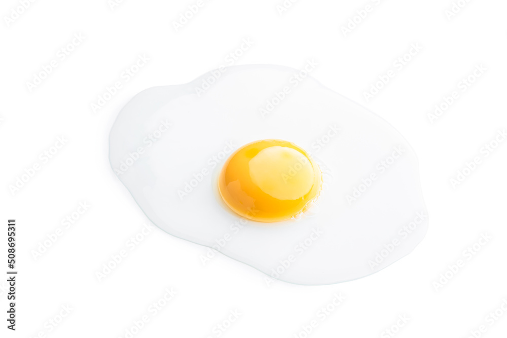 Fresh egg closeup isolated on white background