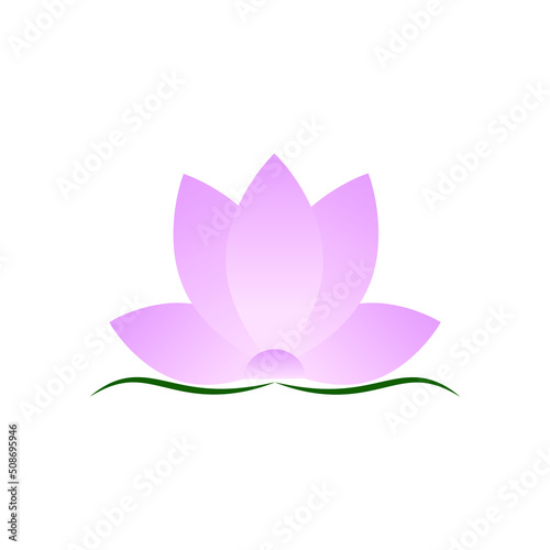 lotus isolated on white beautiful flower logo illustration  © aliya
