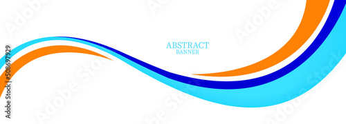 Blue Wave Background Banner Template Design