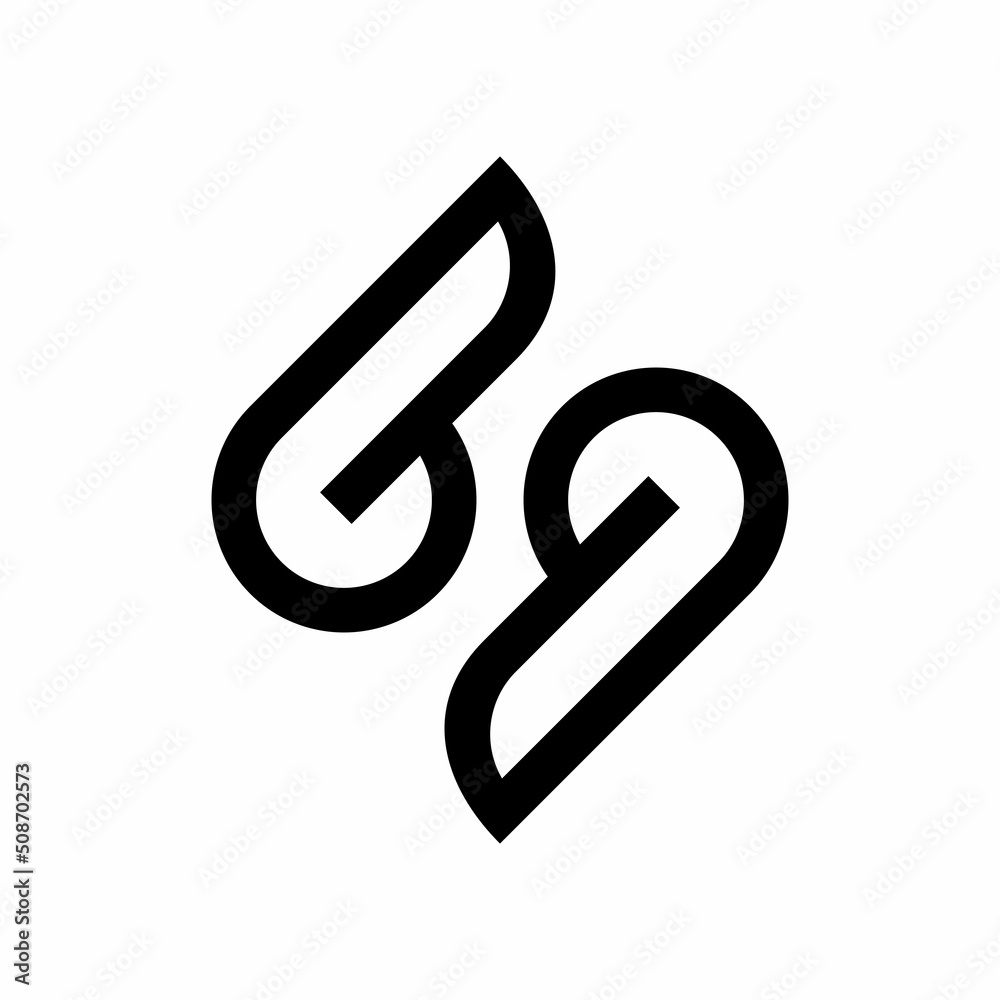 Initial letter S logo template line art simplicity illustration in flat design monogram symbol Initial letter S logo template line art simplicity illustration in flat design monogram symbol