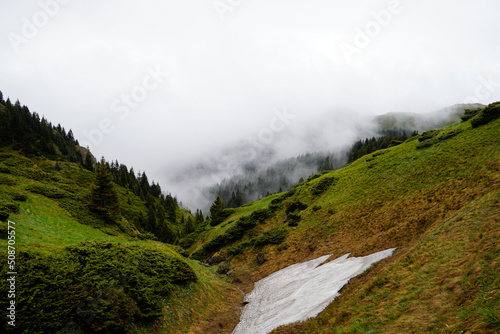 Fog in the mountain  Ciucas Mountains  Romania 