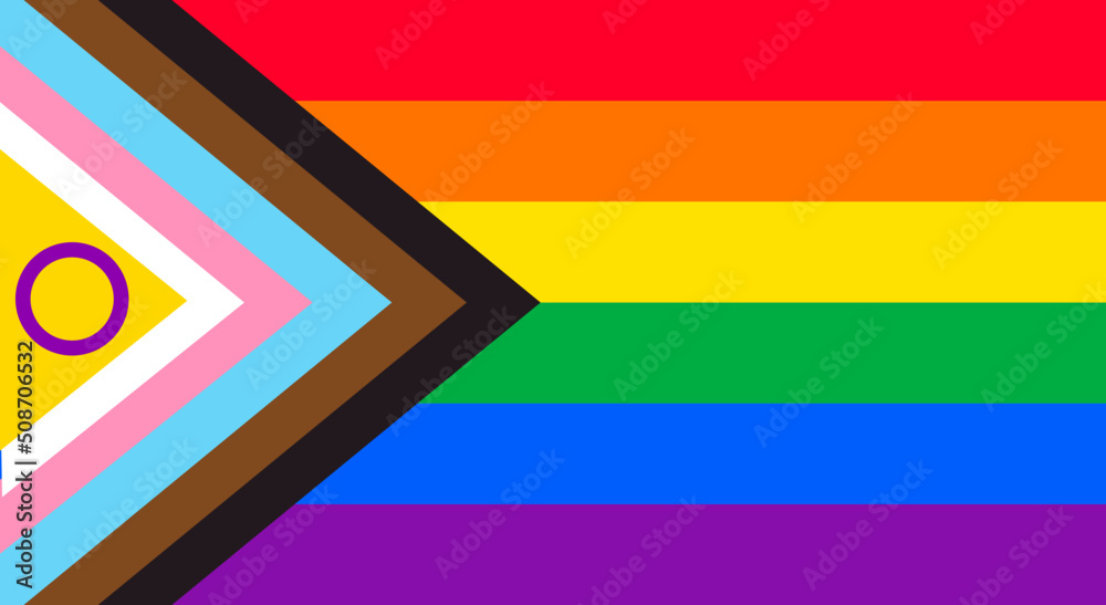 Grafika Wektorowa Stock Lgbtq Pride Flag Vector Intersex Inclusive