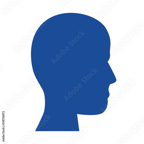 human profile silhouette blue