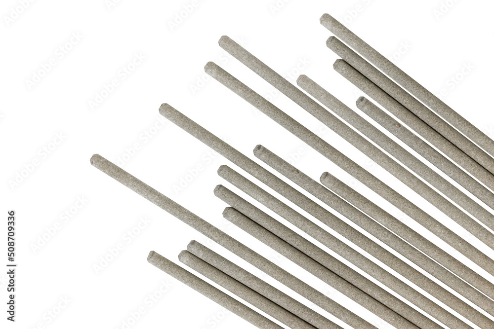 Welding electrode isolate on white background. Electrodes for electric welding. Welding electrode isolate on white background. Electrodes for electric welding.