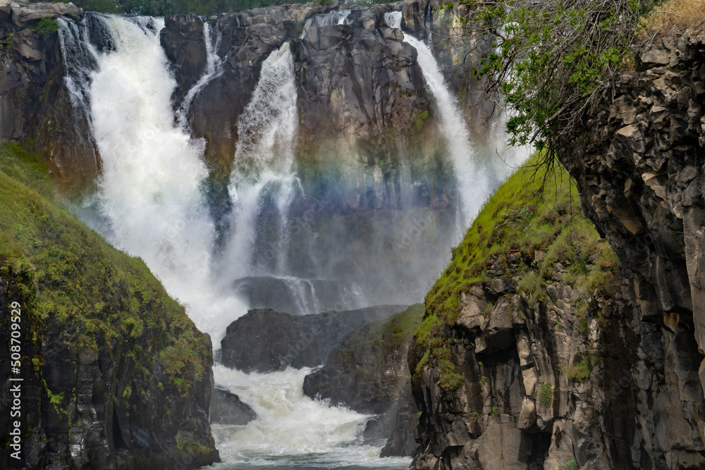 Fototapeta premium White River falls in White River Falls state park near Tygh Valley in Eastern Oregon