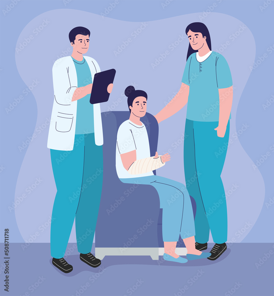 doctor and nurse with patient