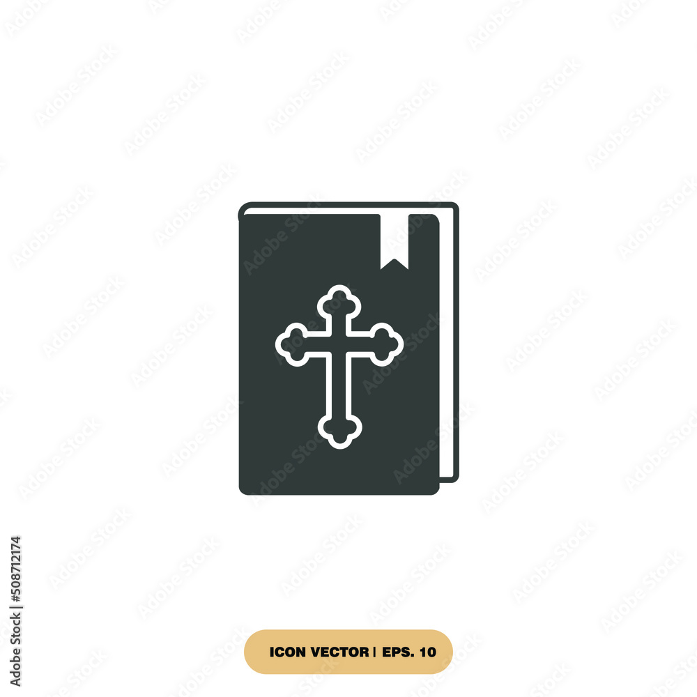 Bible Church with Religion Cross icons symbol vector elements for infographic web Bible Church with Religion Cross icons symbol vector elements for infographic web