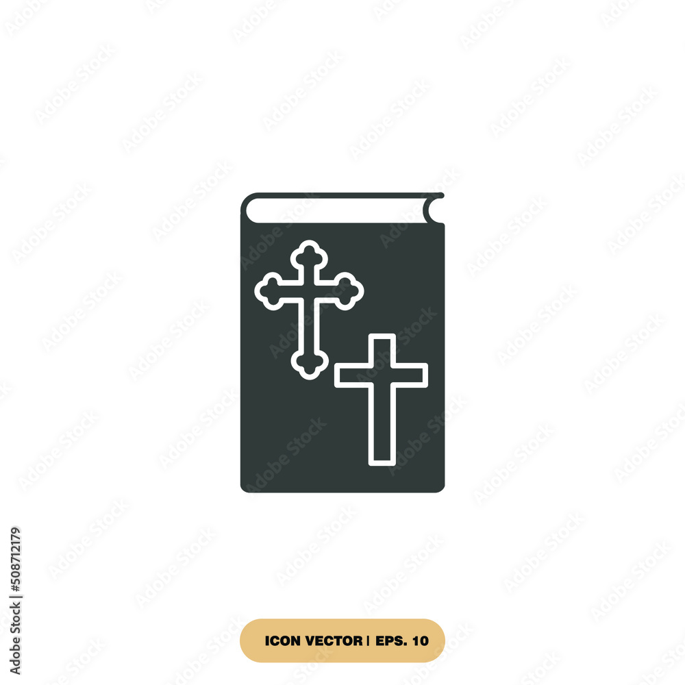 Bible Church with Religion Cross icons symbol vector elements for infographic web Bible Church with Religion Cross icons symbol vector elements for infographic web
