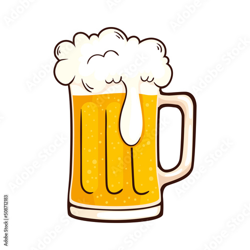 beer jar with foam