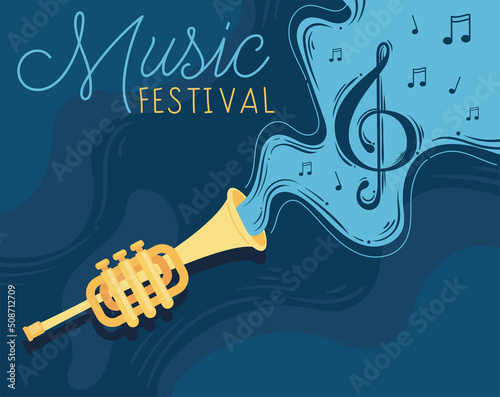 music festival lettering poster