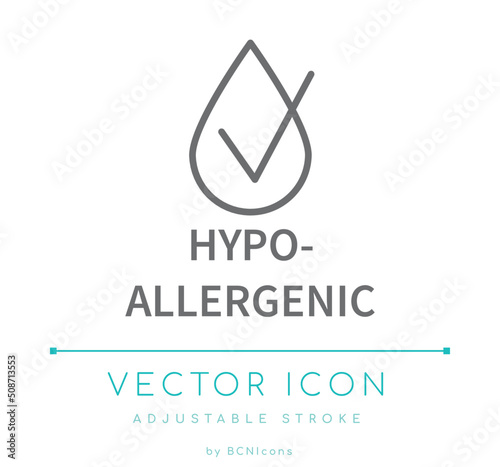 Hypo Allergenic Line Icon