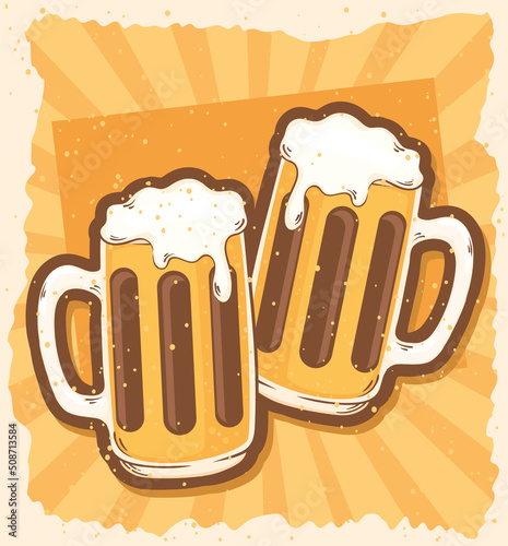 Beer retro poster