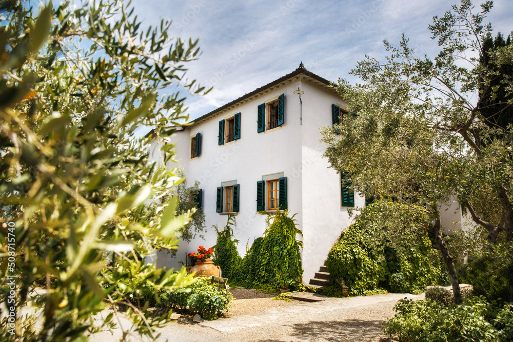 Romantic courtyard in the Italian villa Romantic courtyard in the Italian villa