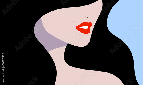 Woman with black hair