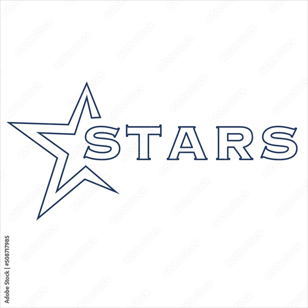 Obraz premium Black and white vector logo called stars
