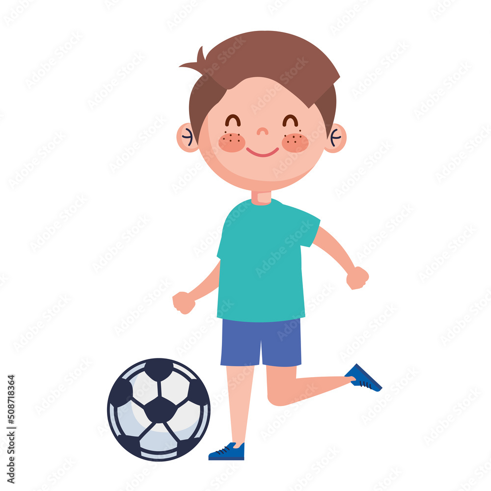 boy playing with soccer balloon boy playing with soccer balloon