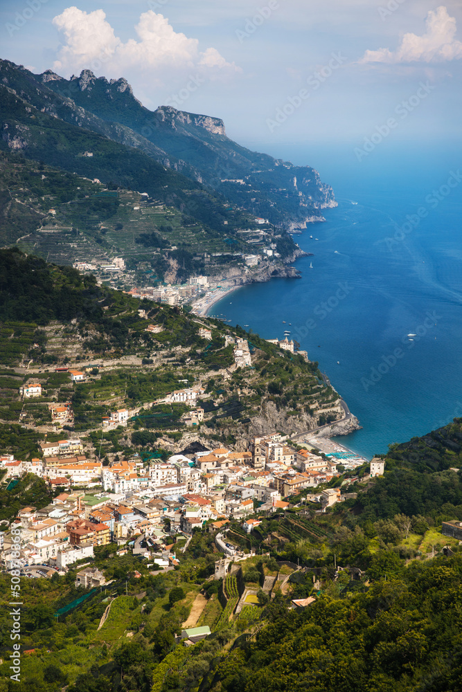 View from Ravello to the Amalfi Coast