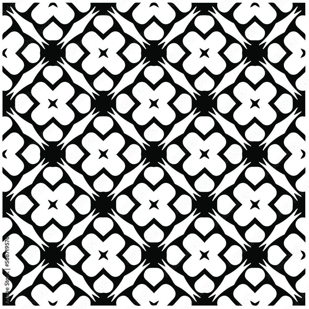 Fototapeta premium Abstract background with black and white pattern. Unique geometric vector swatch. Perfect for site backdrop, wrapping paper, wallpaper, textile and surface design.