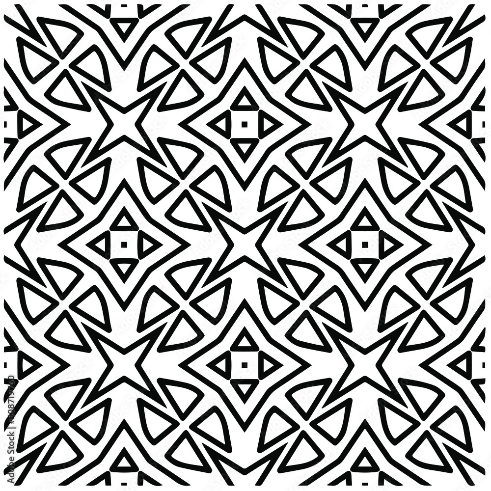 Abstract background with black and white pattern. Unique geometric vector swatch. Perfect for site backdrop, wrapping paper, wallpaper, textile and surface design. 